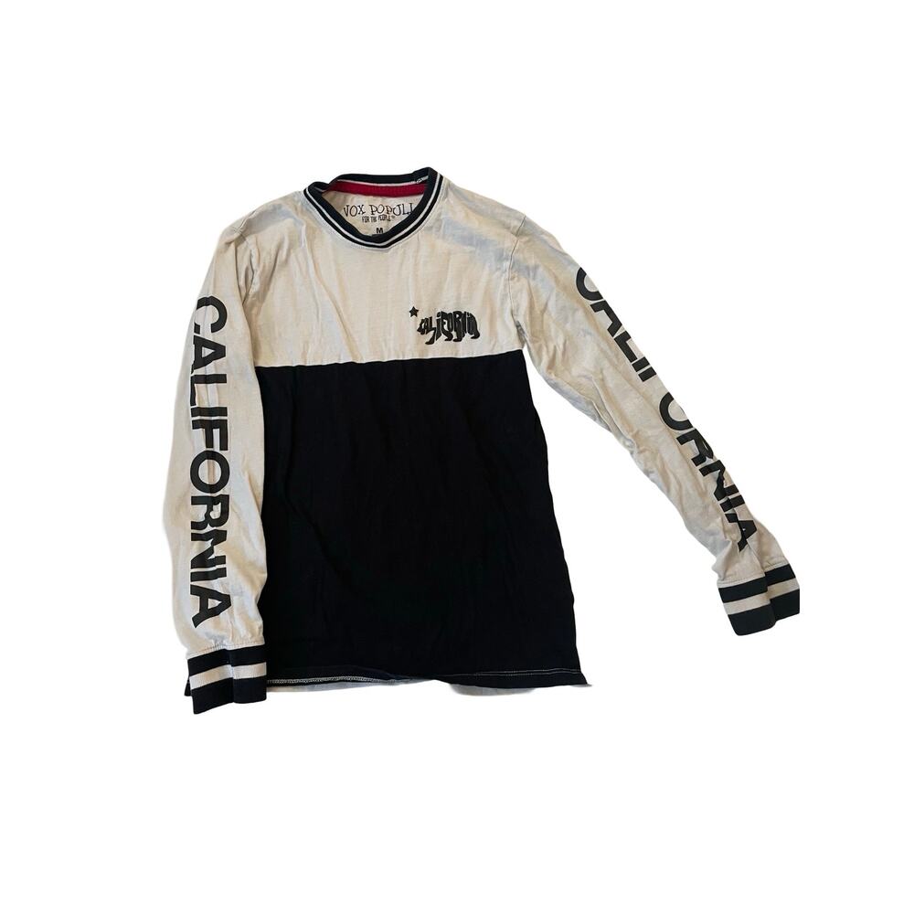 Vox Populi Black White “California” Long Sleeve Kids Shirt Size M (10/12)